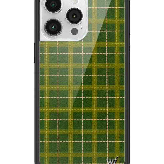 Wildflower iPhone case 14 Pro Max Olivia Neill Plaid Green Cute