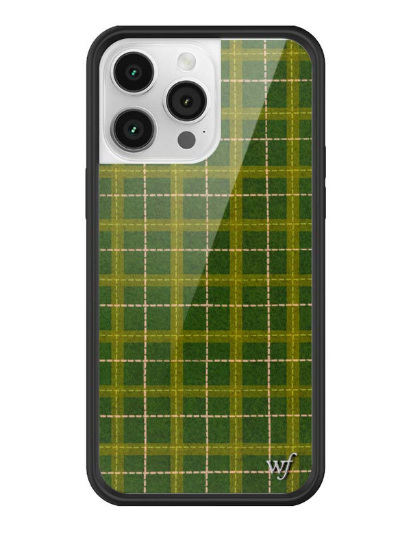 Wildflower iPhone case 14 Pro Max Olivia Neill Plaid Green Cute