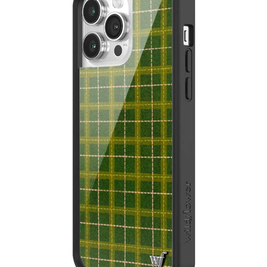Wildflower iPhone case 14 Pro Max Olivia Neill Plaid Green Cute