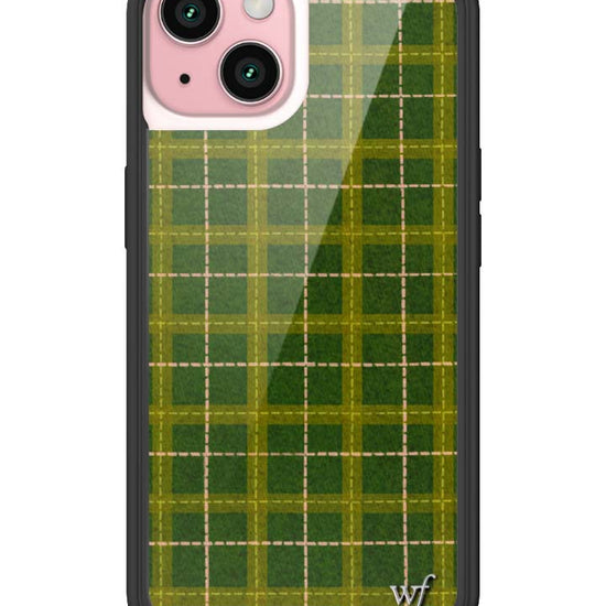 Wildflower iPhone case 15 Olivia Neill Plaid Green Cute