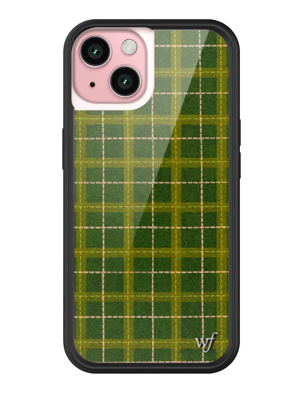 Wildflower iPhone case 15 Olivia Neill Plaid Green Cute