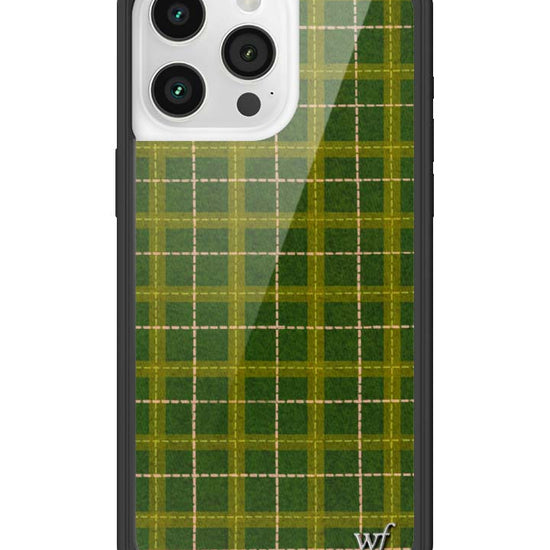 Wildflower iPhone case 15 Pro Max Olivia Neill Plaid Green Cute