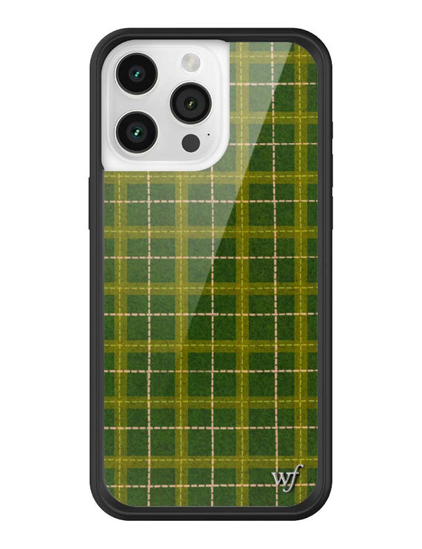 Wildflower iPhone case 15 Pro Max Olivia Neill Plaid Green Cute