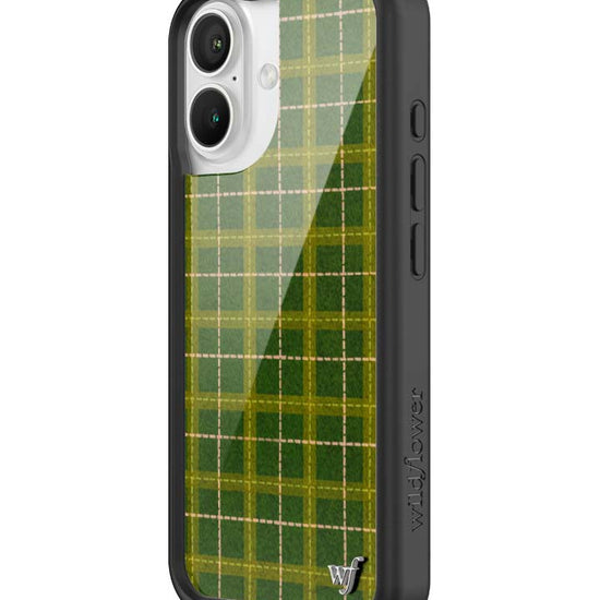 Wildflower iPhone case 16 Olivia Neill Plaid Green Cute