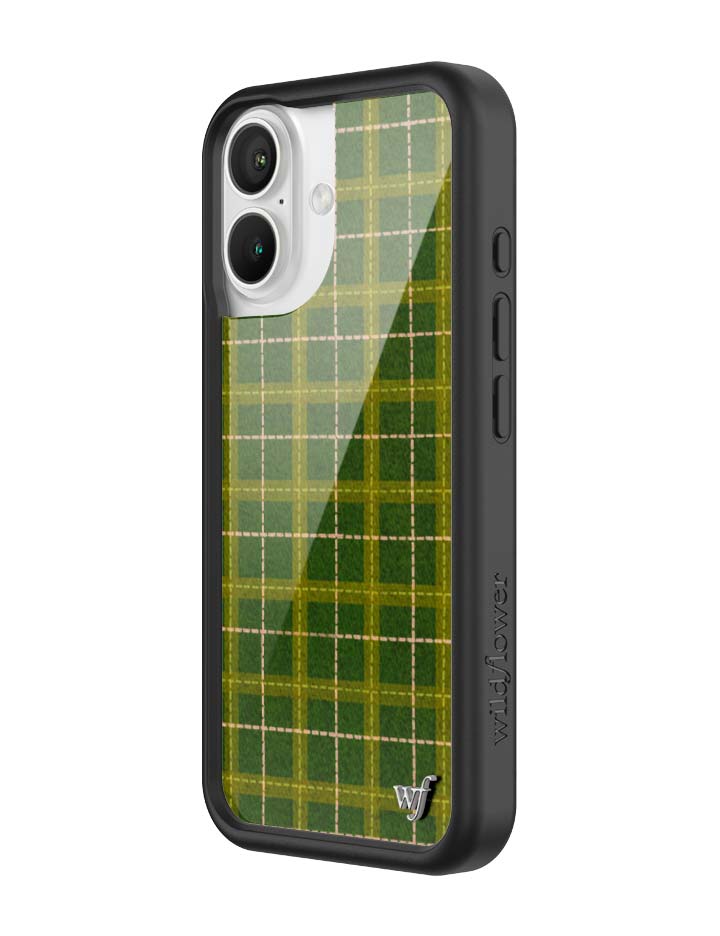 Wildflower iPhone case 16 Olivia Neill Plaid Green Cute