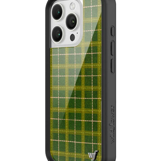 Wildflower iPhone case 16 Pro Olivia Neill Plaid Green Cute