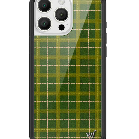 Wildflower iPhone case 16 Pro Max Olivia Neill Plaid Green Cute
