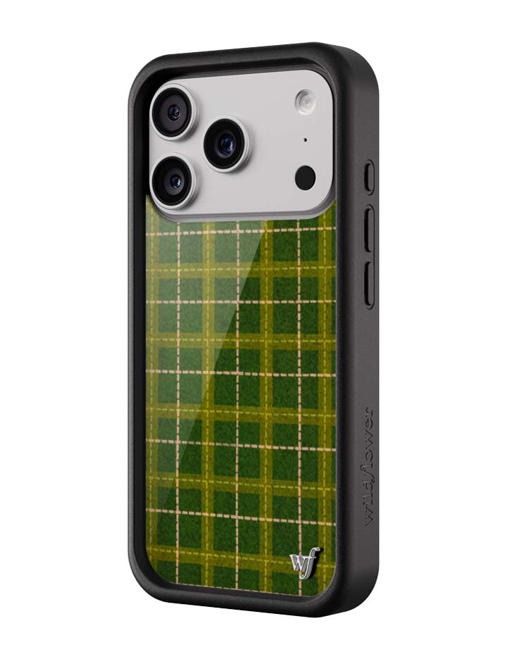 Wildflower iPhone case 17 Pro Olivia Neill Plaid Green Cute