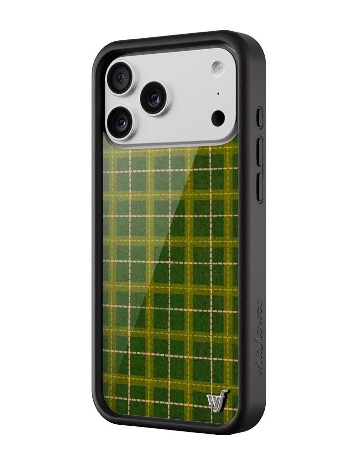 Wildflower iPhone case 18 Pro Max Olivia Neill Plaid Green Cute