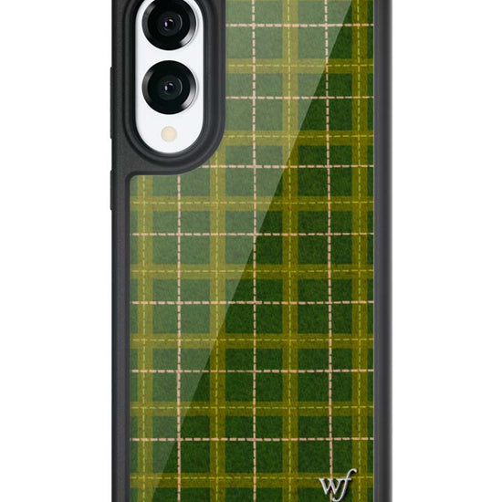 Wildflower Galaxy S25 case Edge Olivia Neill Plaid Green Cute