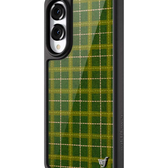 Wildflower Galaxy S25 case Edge Olivia Neill Plaid Green Cute