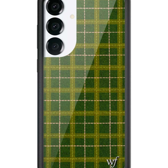 Wildflower Galaxy S25 case Plus Olivia Neill Plaid Green Cute