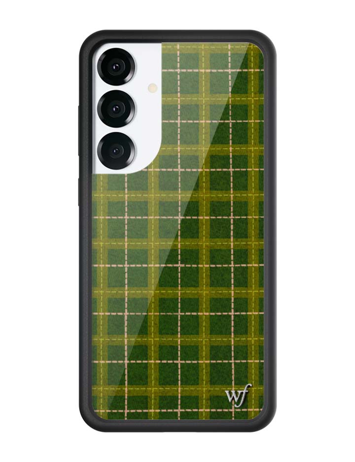 Wildflower Galaxy S25 case Plus Olivia Neill Plaid Green Cute