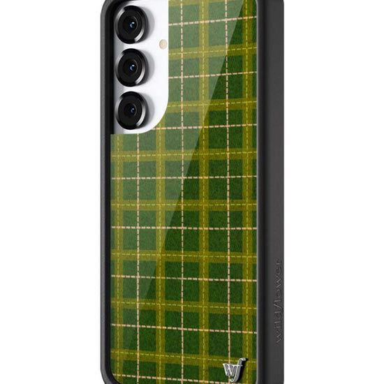 Wildflower Galaxy S25 case Plus Olivia Neill Plaid Green Cute