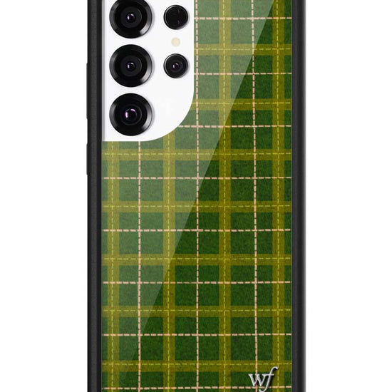 Wildflower Galaxy S25 case Ultra Olivia Neill Plaid Green Cute