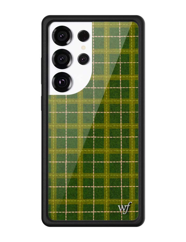 Wildflower Galaxy S25 case Ultra Olivia Neill Plaid Green Cute