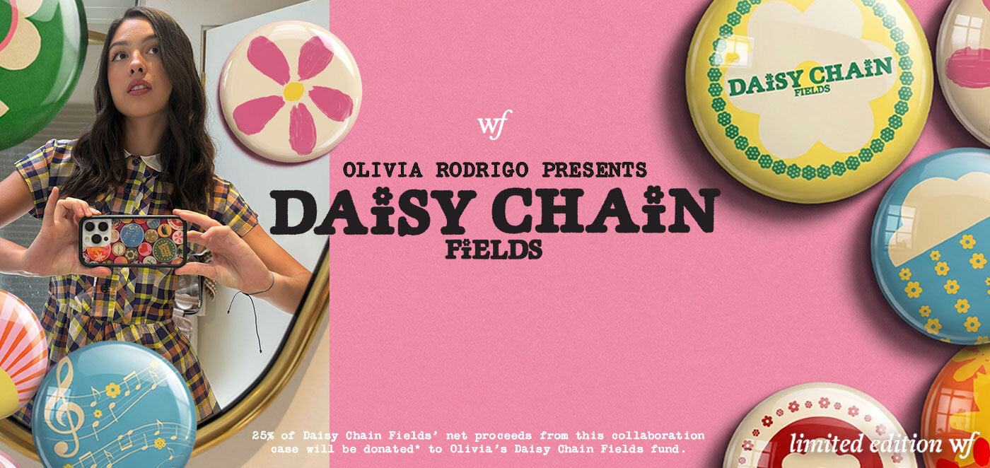 wildflower cases x daisy chain fields collab with olivia rodrigo