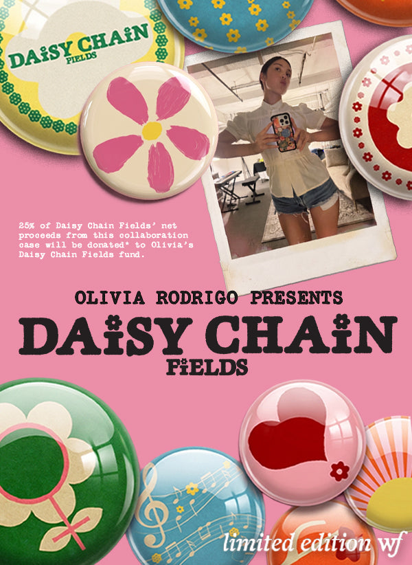 wildflower cases x daisy chain fields collab with olivia rodrigo