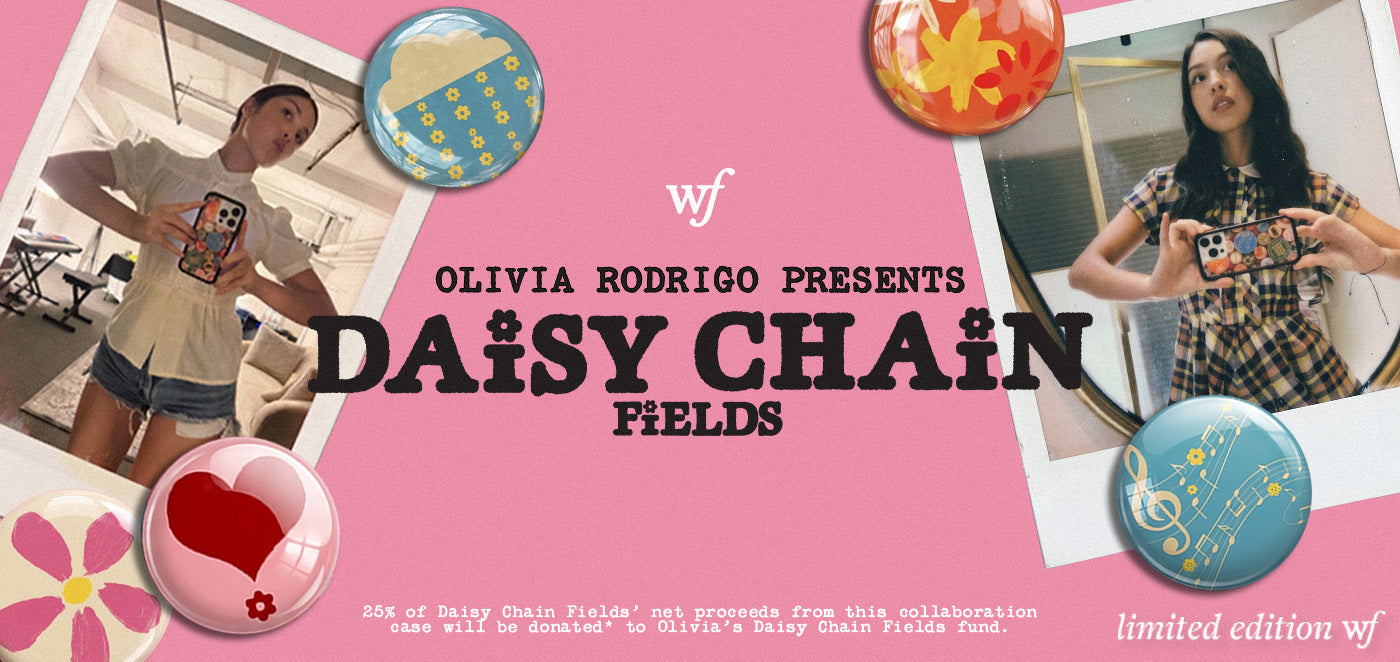 Olivia rodgrio daisy chain fields collab with wildflower cases