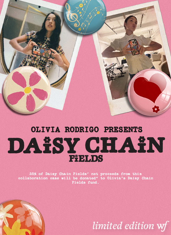 Olivia rodgrio daisy chain fields collab with wildflower cases