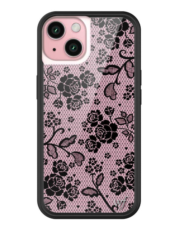 Wildflower iPhone case 15 Lace Lover Pink Cute