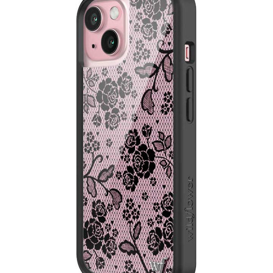 Wildflower iPhone case 15 Lace Lover Pink Cute