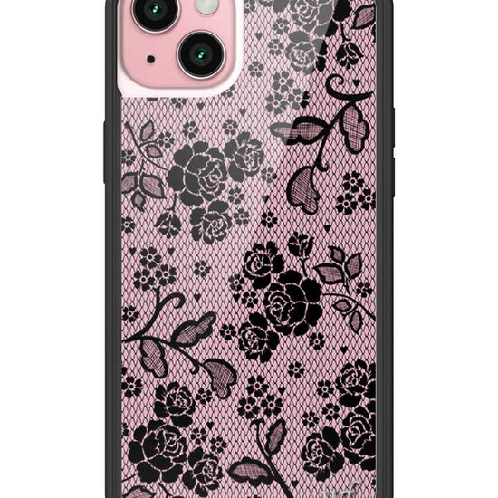 Wildflower iPhone case 15 Plus Lace Lover Pink Cute