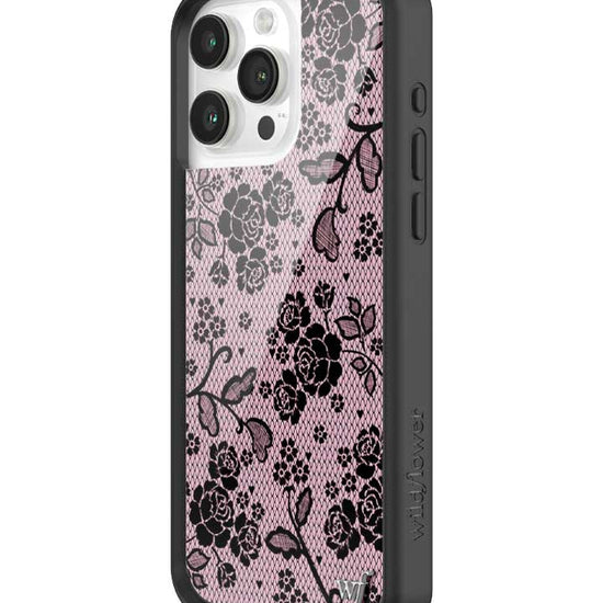 Wildflower iPhone case 15 Pro Max Lace Lover Pink Cute
