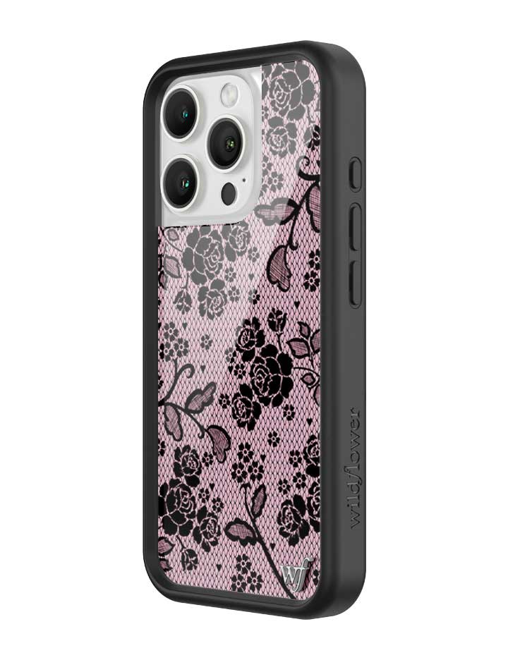 Wildflower iPhone case 16 Pro Lace Lover Pink Cute