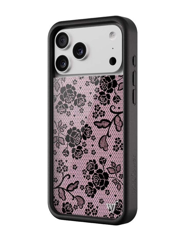Wildflower iPhone case 17 Pro Max Lace Lover Pink Cute