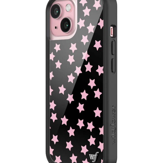 Wildflower iPhone case 15 Super Cute Star Pink