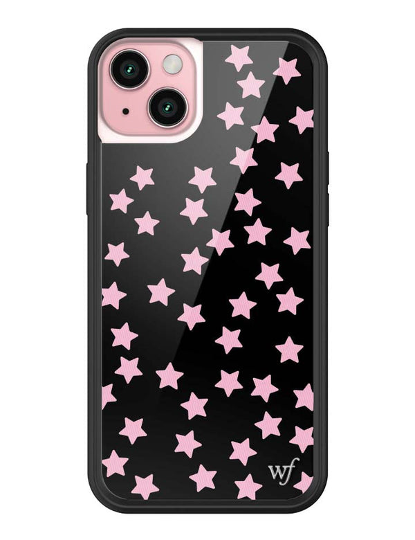 Wildflower iPhone case 15 Plus Super Cute Star Pink