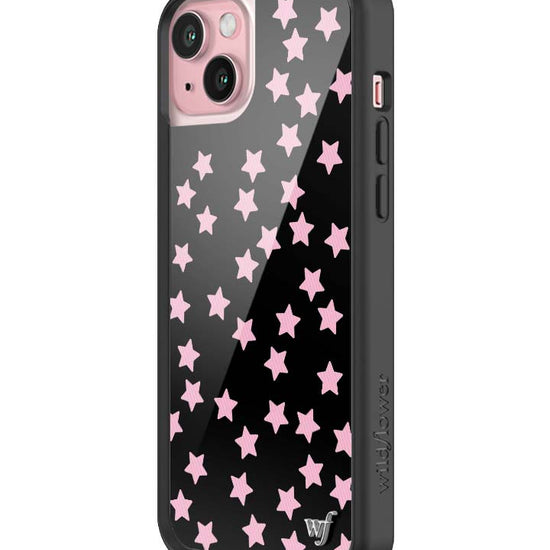 Wildflower iPhone case 15 Plus Super Cute Star Pink