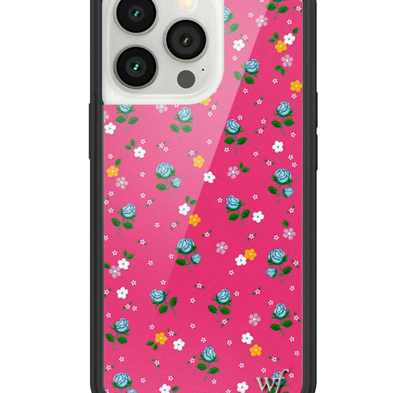 wildflower iphone case 13 pro pink dainty florals flowers floral pink blue orange white sweet small petite fashion