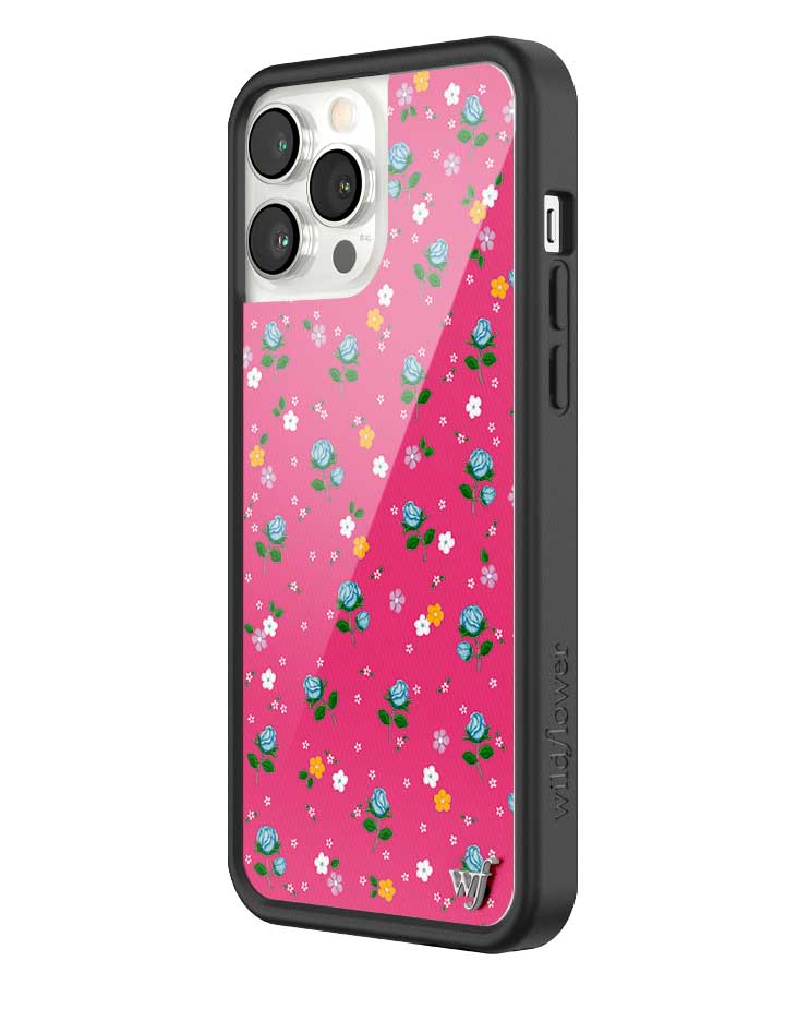 wildflower iphone case 13 pro max pink dainty florals flowers floral pink blue orange white sweet small petite fashion