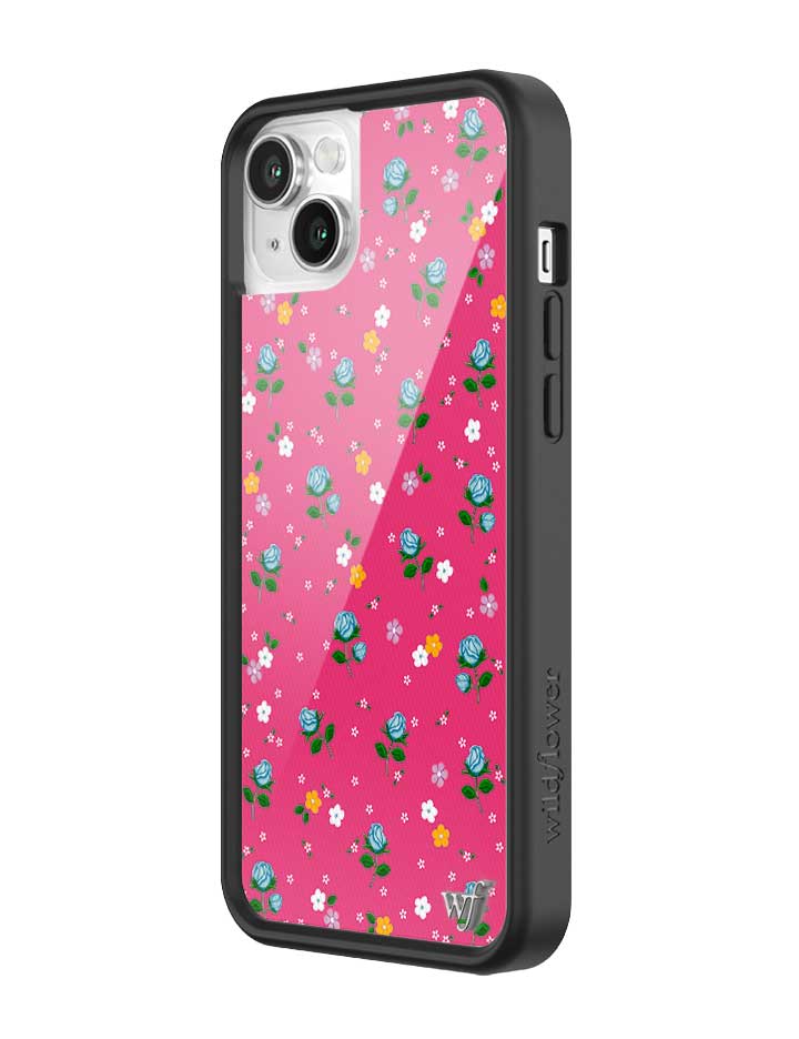 wildflower iphone case 14 pink dainty florals flowers floral pink blue orange white sweet small petite fashion