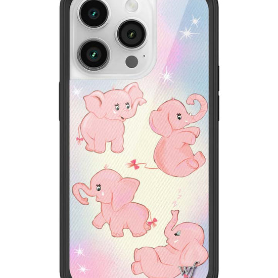 Wildflower iPhone case 14 Pro Pink Elephants Animal Cute