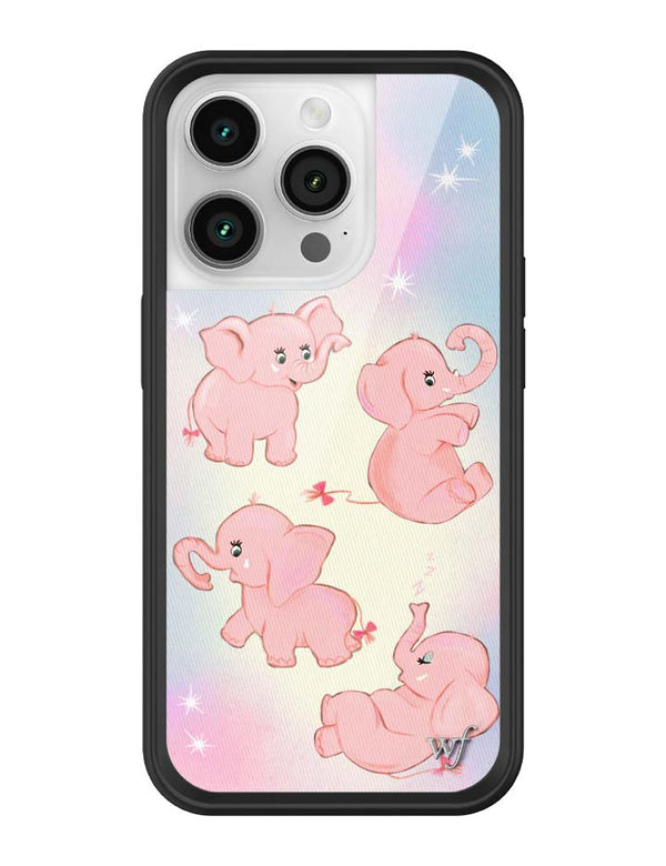 Wildflower iPhone case 14 Pro Pink Elephants Animal Cute