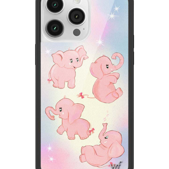 Wildflower iPhone case 14 Pro Max Pink Elephants Animal Cute