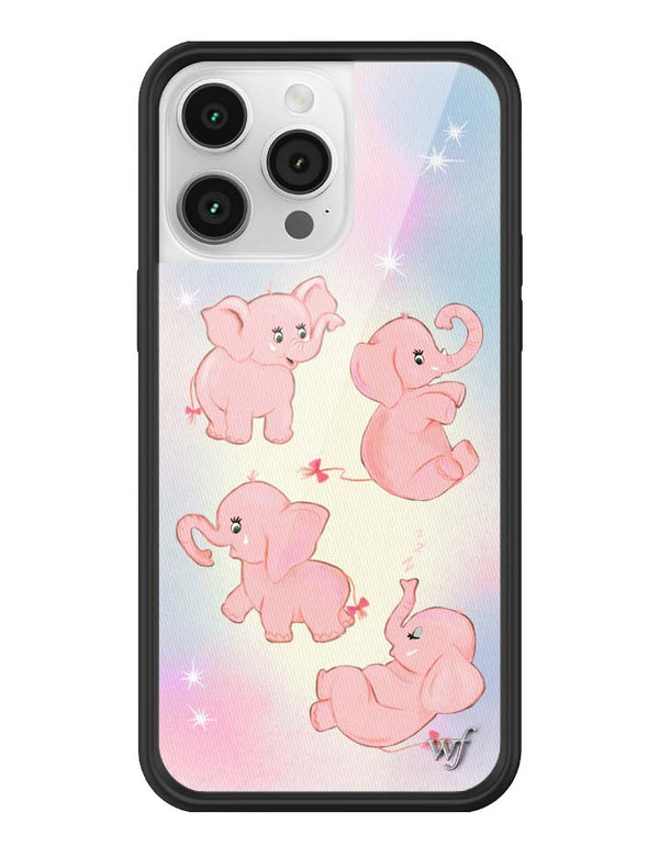 Wildflower iPhone case 14 Pro Max Pink Elephants Animal Cute
