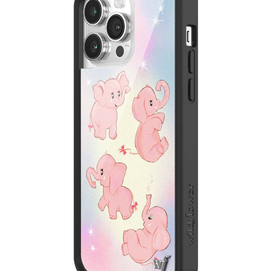 Wildflower iPhone case 14 Pro Max Pink Elephants Animal Cute