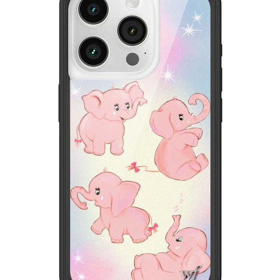 Wildflower iPhone case 15 Pro Pink Elephants Animal Cute