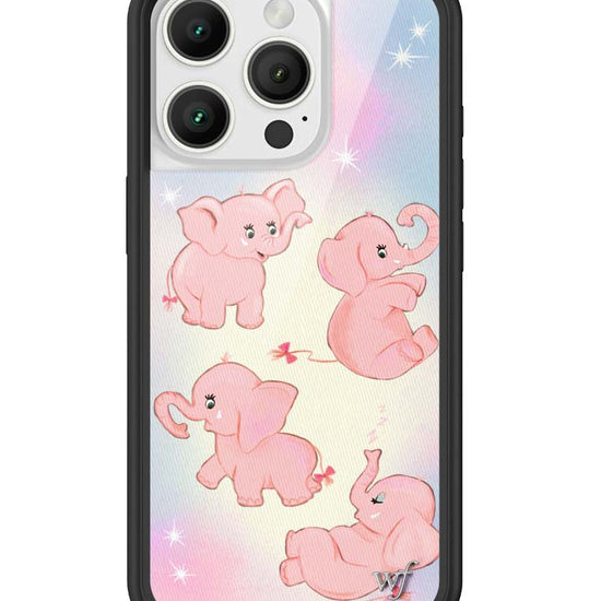 Wildflower iPhone case 16 Pro Pink Elephants Animal Cute