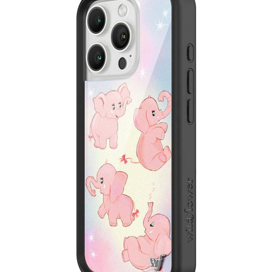 Wildflower iPhone case 16 Pro Pink Elephants Animal Cute