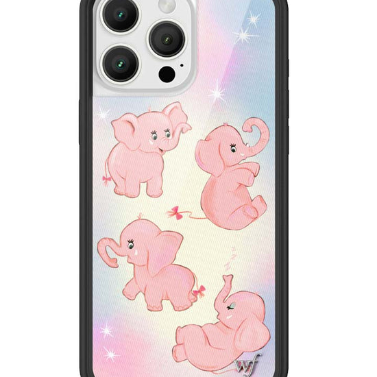 Wildflower iPhone case 16 Pro Max Pink Elephants Animal Cute