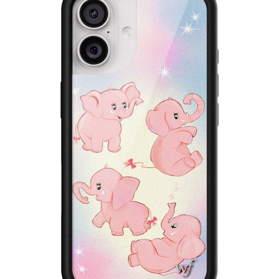 Wildflower iPhone case 17 Pink Elephants Animal Cute