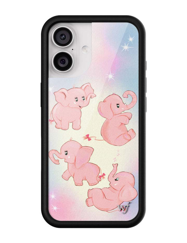 Wildflower iPhone case 17 Pink Elephants Animal Cute