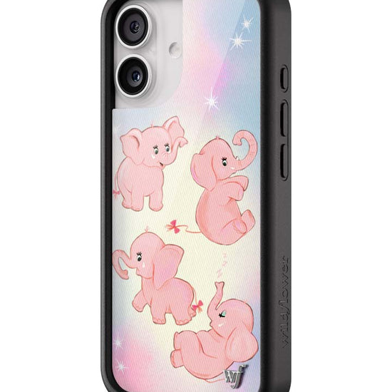 Wildflower iPhone case 17 Pink Elephants Animal Cute