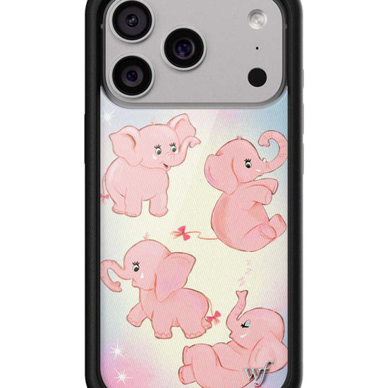 Wildflower iPhone case 18 Pro Pink Elephants Animal Cute