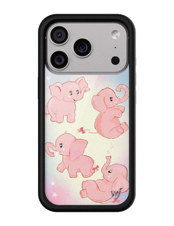Wildflower iPhone case 18 Pro Pink Elephants Animal Cute
